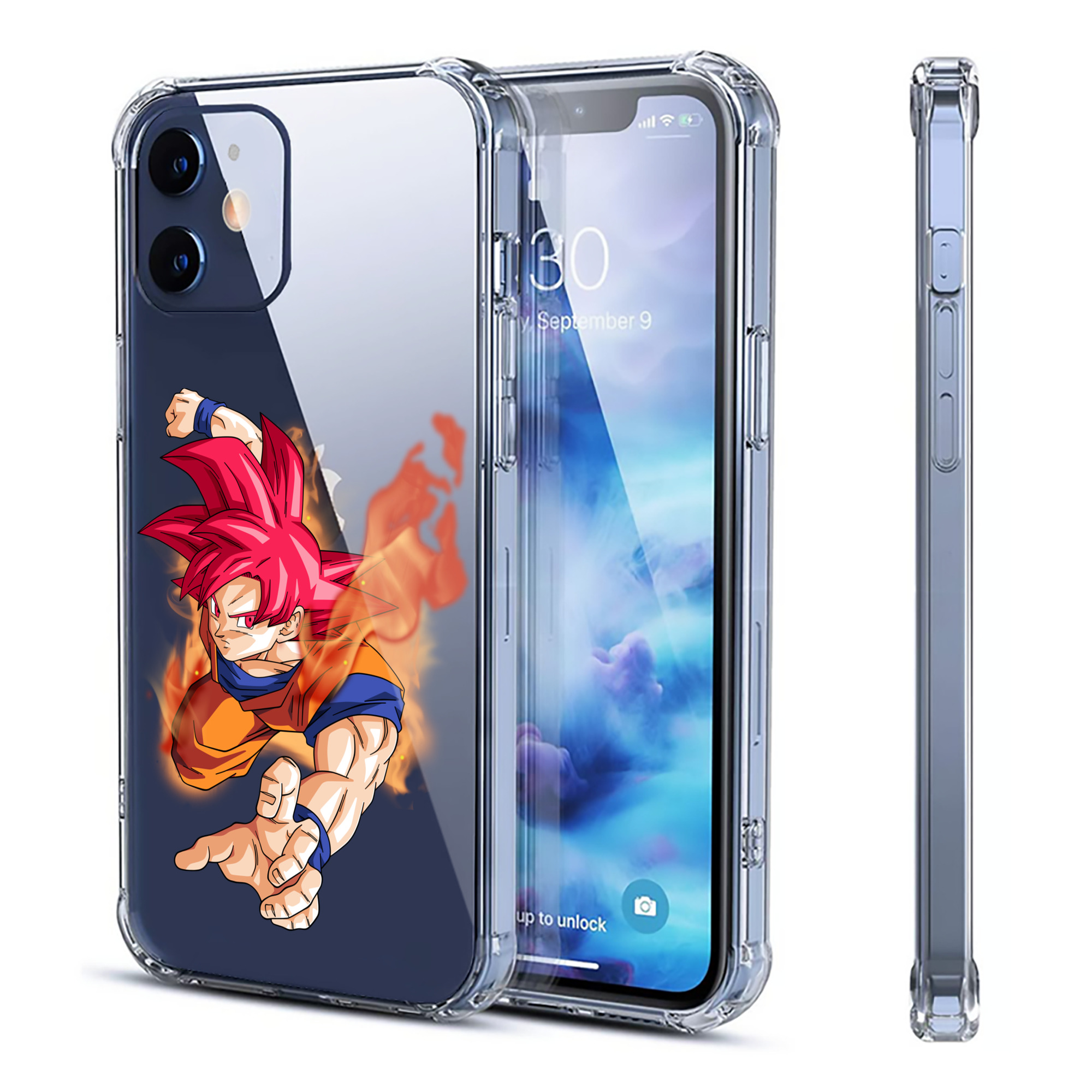 （画像用） ドラゴンボール 孫悟空（そん ごくう）Son Goku カカロット DRAGON BALL Kakarotto 【iPhone 12シリーズ対応】透明スマホケース（クリアソフトケース）